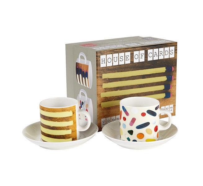 Eames 2 Cup Espresso Gift Set Matches and Pills