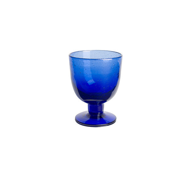 Handmade Wine Glass Cobalt
