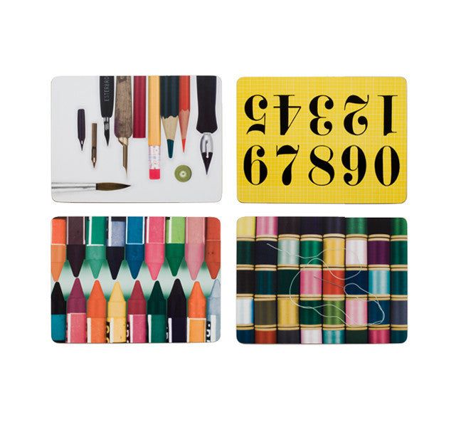 Eames Mixed Pack Serving Mats (4 x Large)