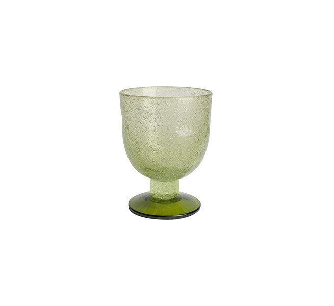 Handmade Wine Glass Spring Green