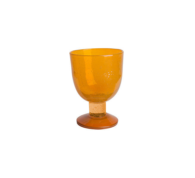 Handmade Wine Glass Amber